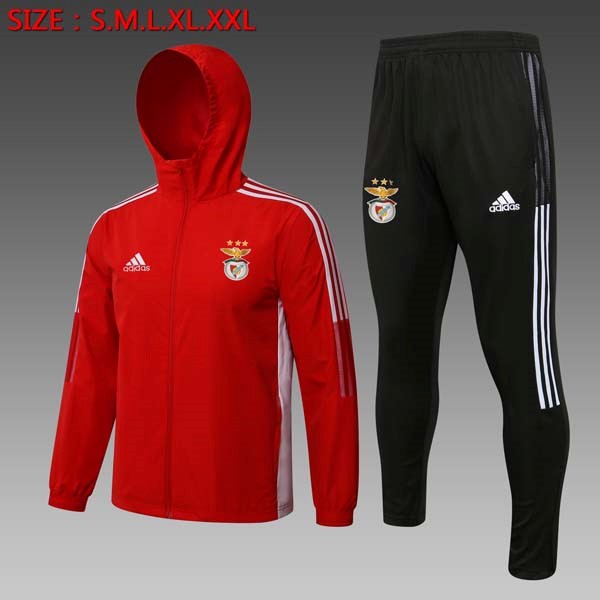 Windjacke Benfica Komplett Set 2022 Rote Schwarz